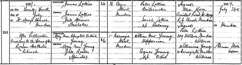 1937-07-24 MAR Mary Ann Chrystal O'Neil Young child of William Gow Young and Agnes Young MS O'Neil [N470]]