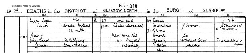 1964-11-14 DEA Susan Logan Connor or Neil, Glasgow [[N346-clip]]