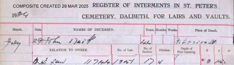 1934-07-29 BUR John Neil child of John Neil + Sarah Cassidy, Pitcairn St [[N475-clip]]