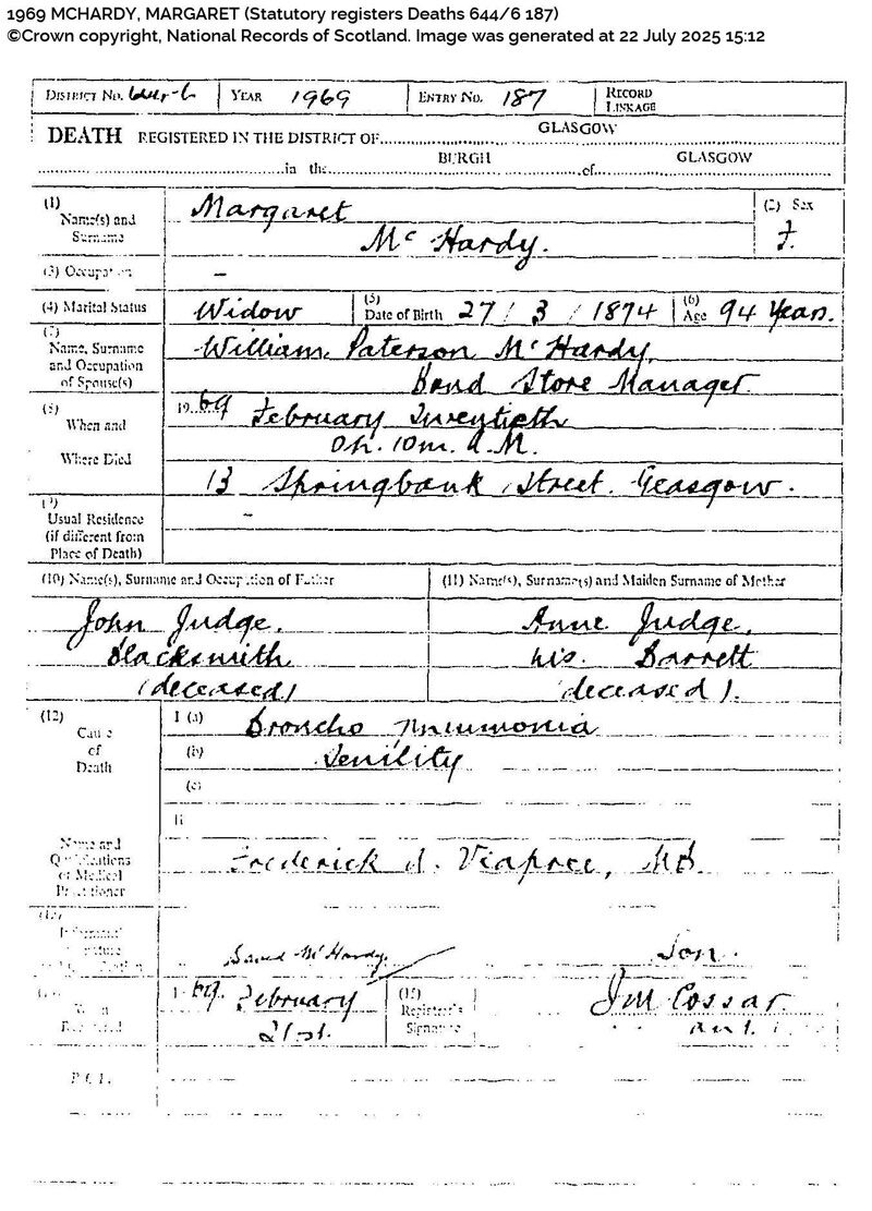 1969-02-20 DEA Margaret Judge spouse of William Paterson McHardy [[N579-clip]]