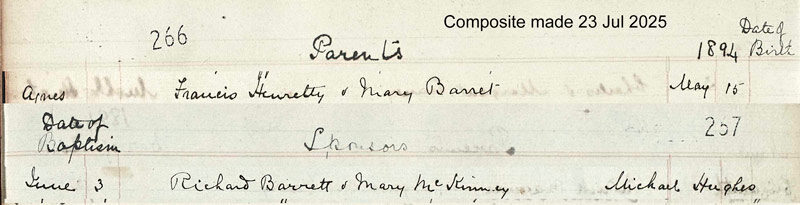 1894-05-15 BIR BAP Agnes Henretty child of Francis Henretty + Mary Barrett [[N590-clip]]